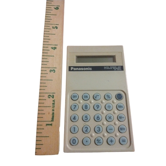 Vintage Panasonic Calculator Functional Model JE-3570 Old School Compact 4 x 2.5 - Picture 6 of 7